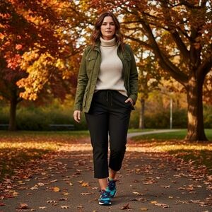 Athleta Black Trekkie Straight Crop Pants Size 12P